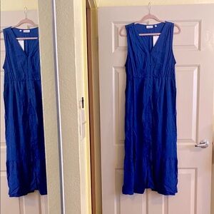 NWT Westbound Elegant Deep Blue Sleeveless Dress, Size L